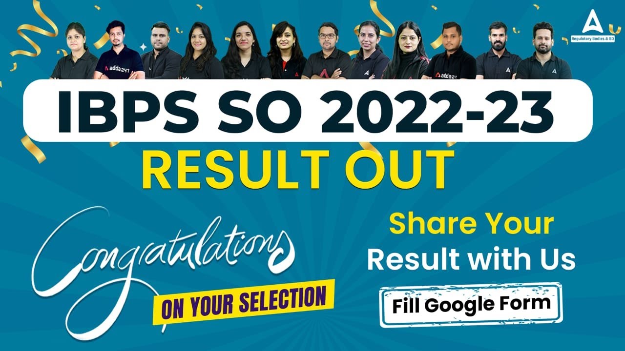 IBPS SO 2022 Final Result OUT | IBPS 2022 Final Result | IBPS SO Final Result & Cut off