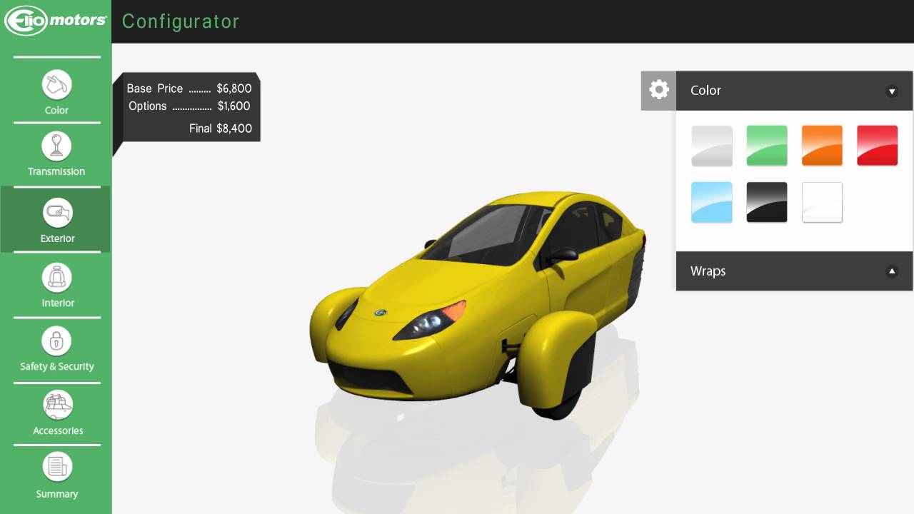 Elio Motors ePlus Mass Personalization Program Video Demo