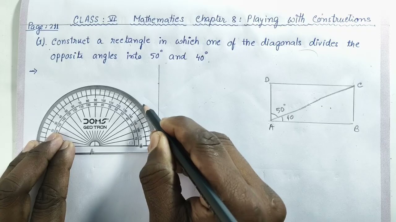 Playing with Constructions - Class 6 - Page 211 - Construct No 1