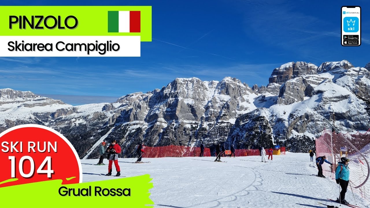 Pinzolo Skiarea Campiglio Trento Italy / ski run 104, short video 55