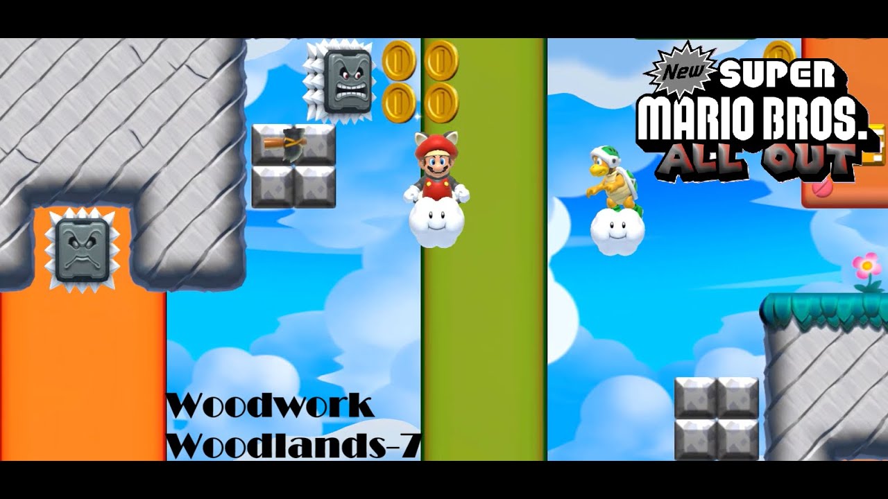New Super Mario Bros.: All Out – Woodwork Woodlands-7 (SMM2 Showcase)