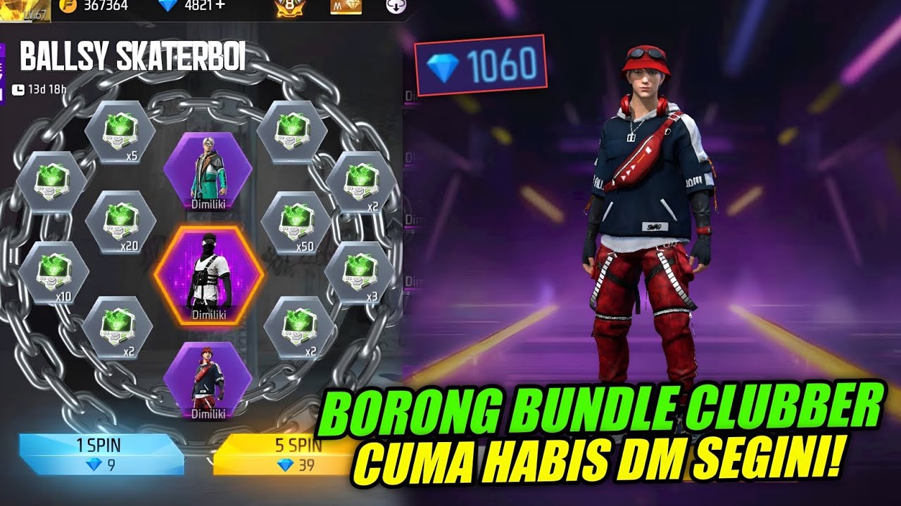 MURAH BANGET! 😱 BORONG BUNDLE OLD CLUBBER FF CUMA HABIS DM SEGITU!? - Free Fire