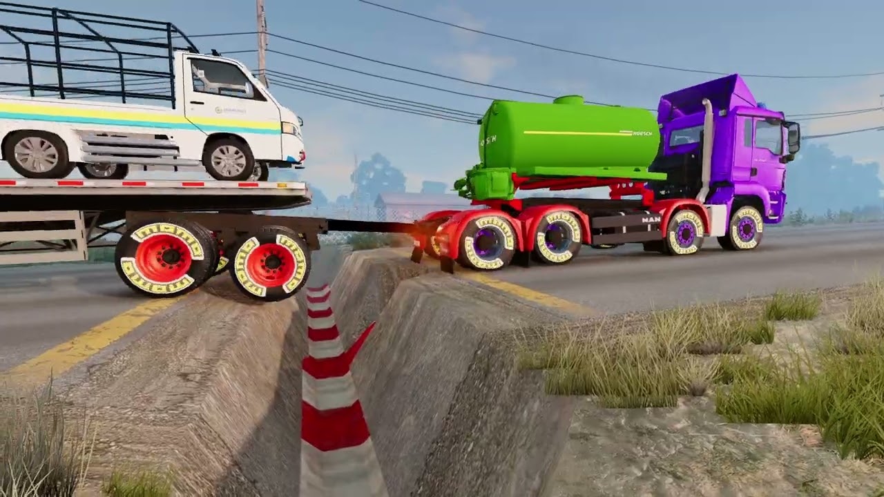 BeamNG.drive | Cars, Truck and Buses vs Potholes