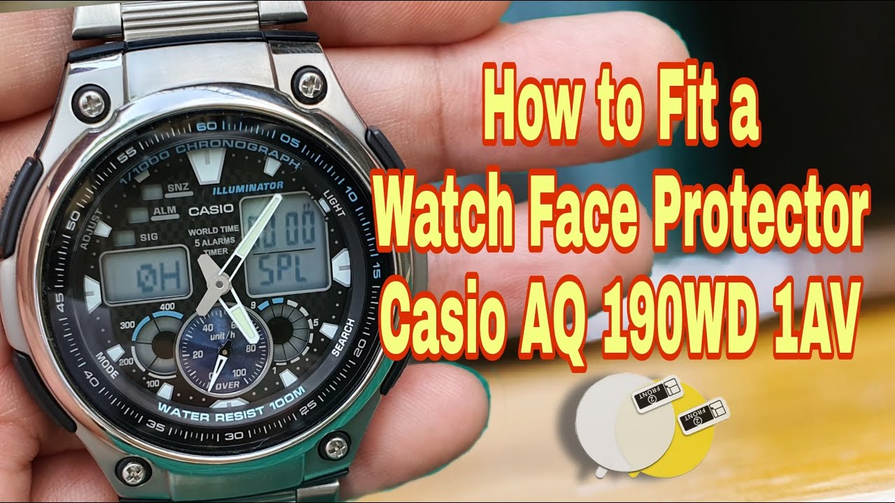 How to Fit a Watch Screen Protector for Casio AQ 190WD 1AV (in Tagalog)