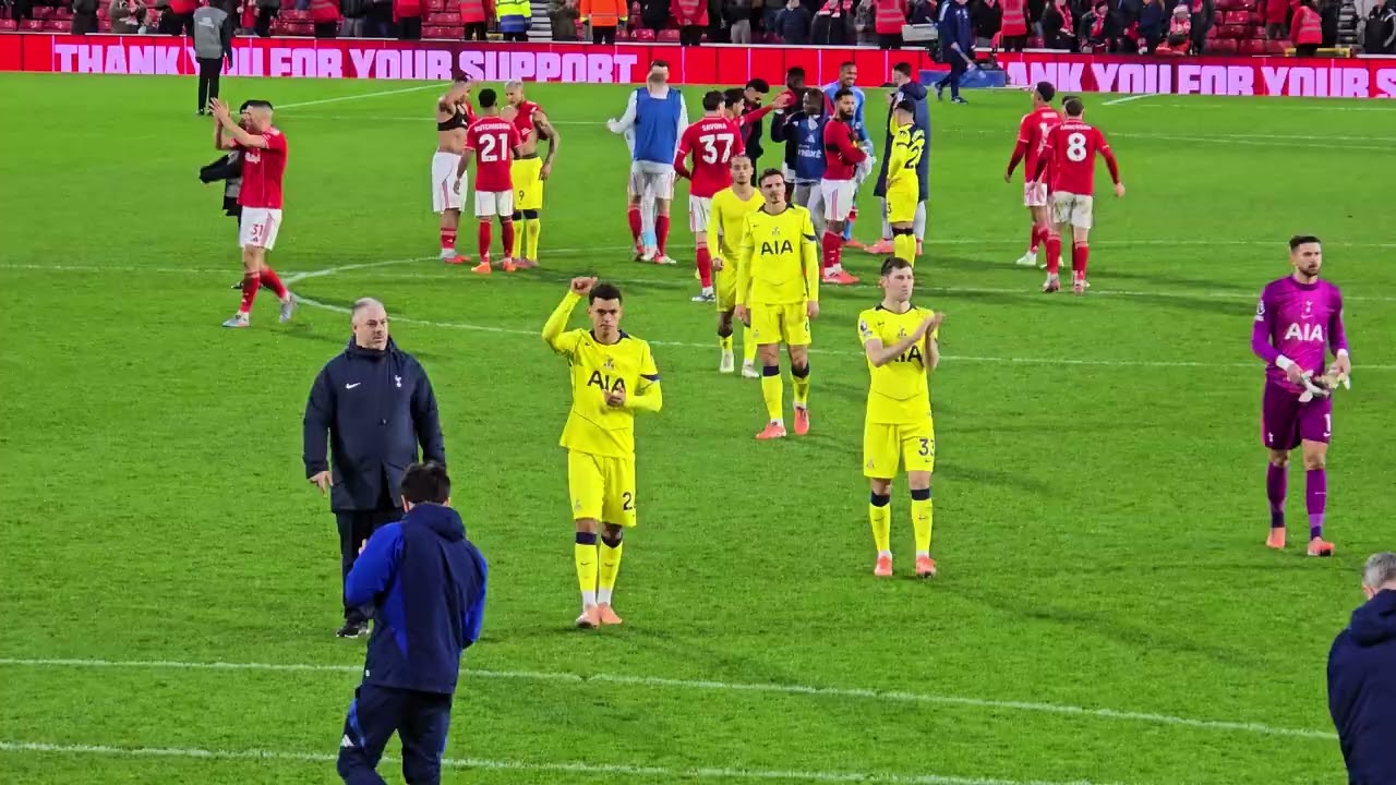 THOMAS FRANK AND THE PLAYERS BOOED OFF: Nottingham Forest 3-0 Tottenham: The Players After the Game