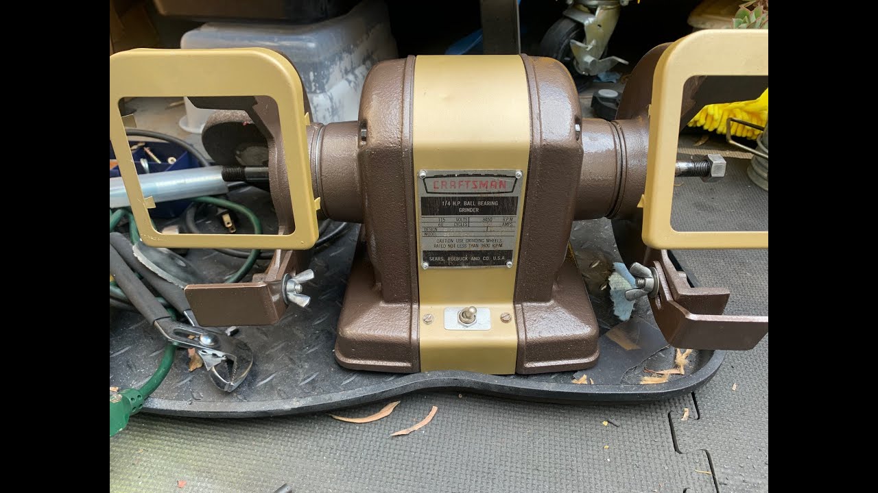 Vintage Bench Grinder Restoration(Craftsman)