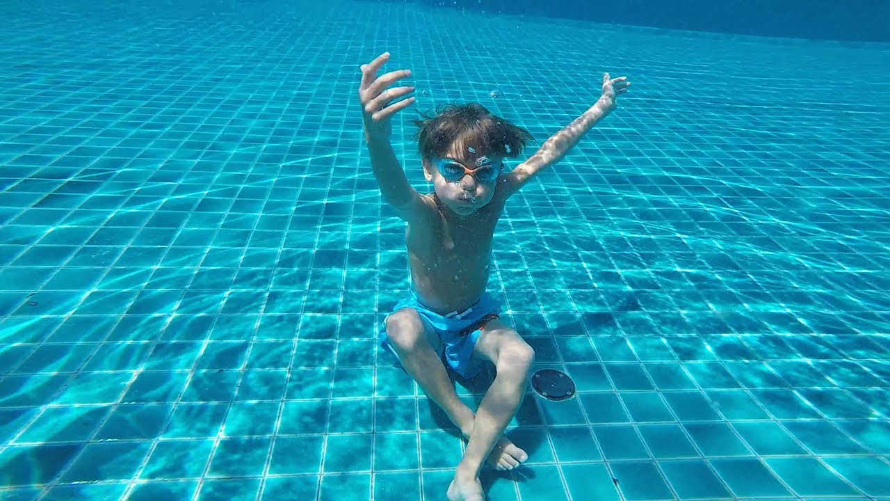 Hotel Pool Jumps Fun - Seychelles Holidays