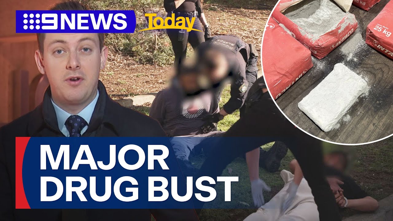 Police charge seven men over 300kg haul of illicit drugs | 9 News Australia