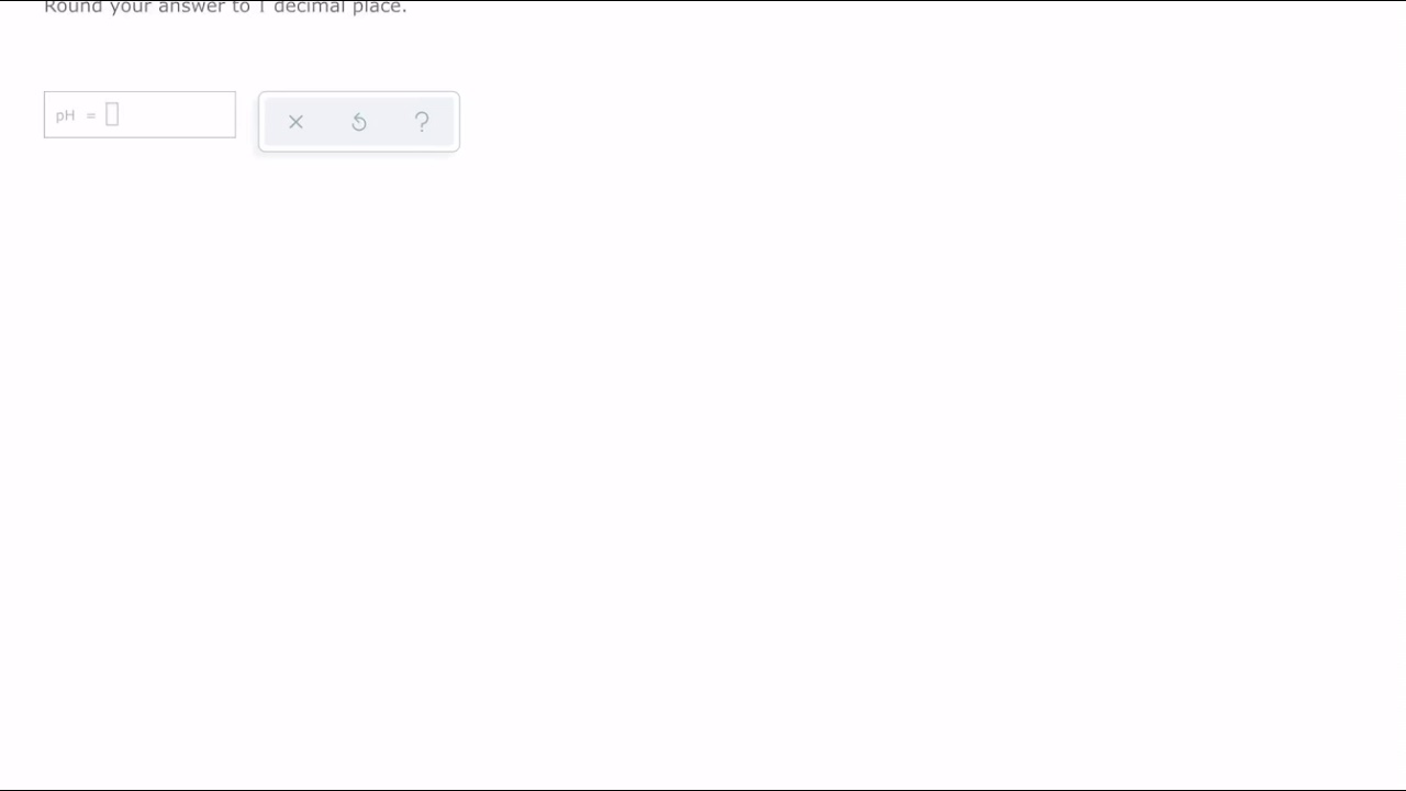 ALEKS: Calculating the pH of a salt solution (example 1)
