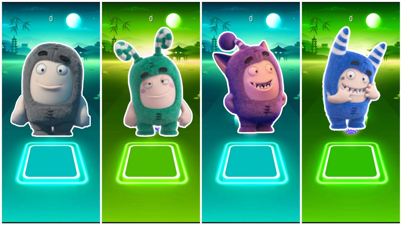 Oddbods Pogo Vs Oddbods Zee Vs Oddbods Jeff  VS Oddbods Food - Tiles Hop Edm Rush 🎶