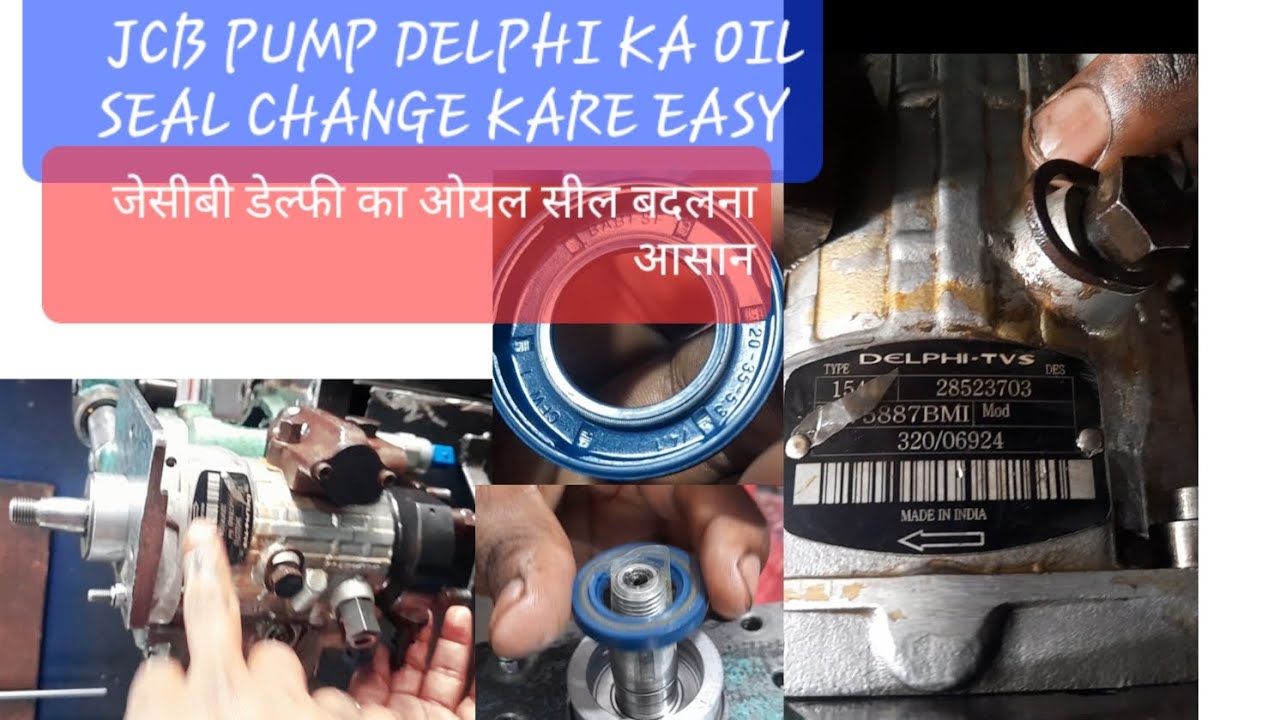 JCB DELPHI PUMP OIL SEAL CHANGING | जेसीबी डेल्फी का ओयल सील बदलना आसान @Skdiesel7 #jcb