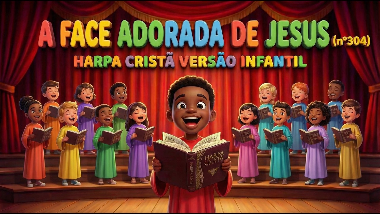 A Face Adorada de Jesus n°304 HARPA CRISTÃ VERSÃO INFANTIL