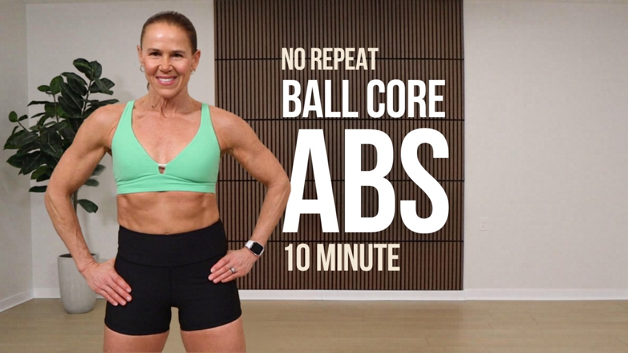 New Years Workout Challenge Day 6:  10 MIN Ball No Repeat Core Power Shred Weeks 3 & 4