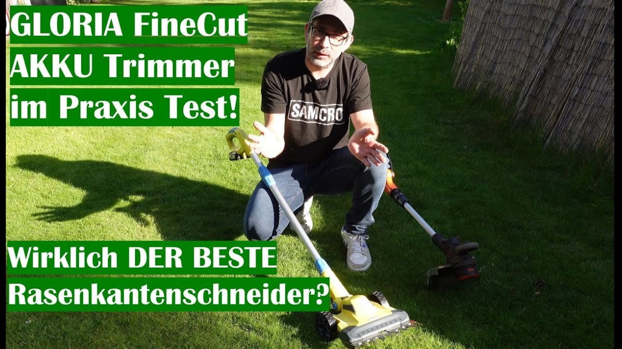 BESTER Rasenkantenschneider GLORIA FINECUT 18V Akku Rasentrimmer im Test! ✔️✔️✔️