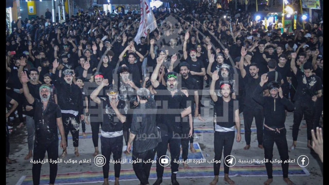 تعزية موكب الثوره الزينبيه بحضور الرادود احمد المولى الليله الرابعه من محرم الحرام