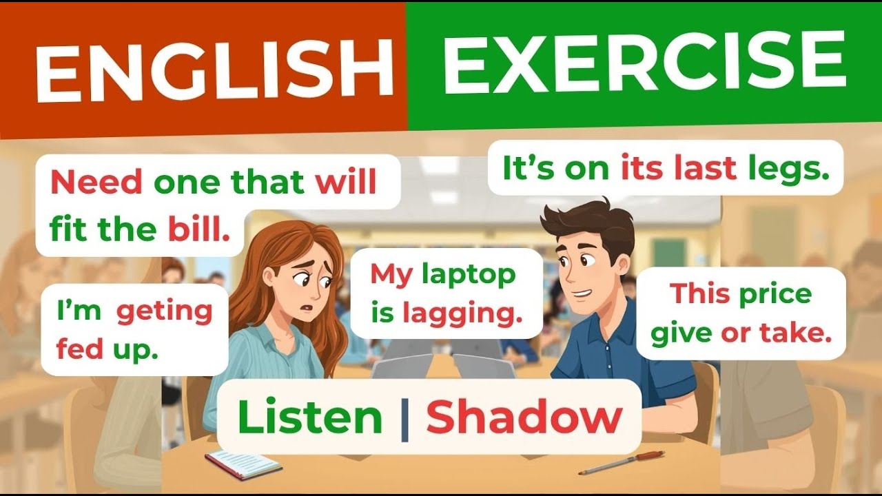 English Speaking Practice — Shadowing Lesson with Real Conversations, Idioms & Slang 💡