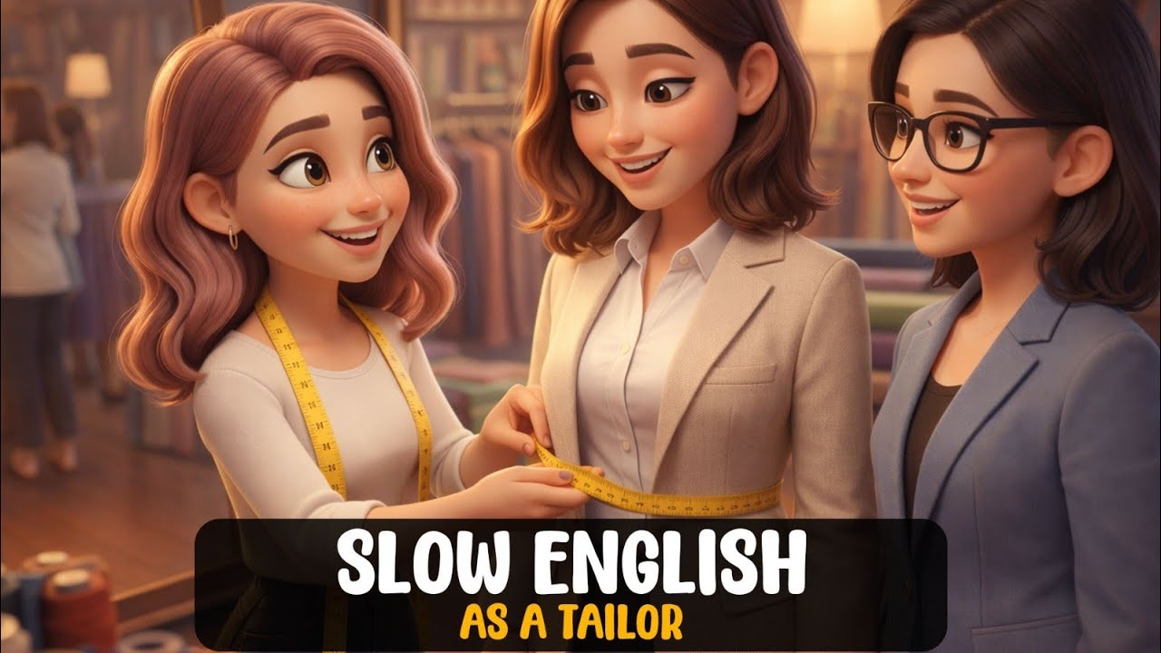 English Speaking Practice | Lucy becomes Tailor | Easy English | Slow English