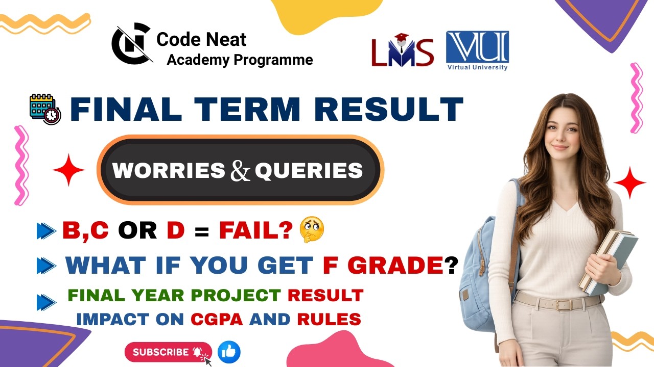 VU Grading System Explained | B/C = Fail? | F Grade, CGPA & Project Rules Complete Guide | codeneat