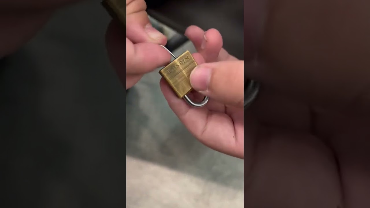“Master” lock, lock “picked” with a paper clip
