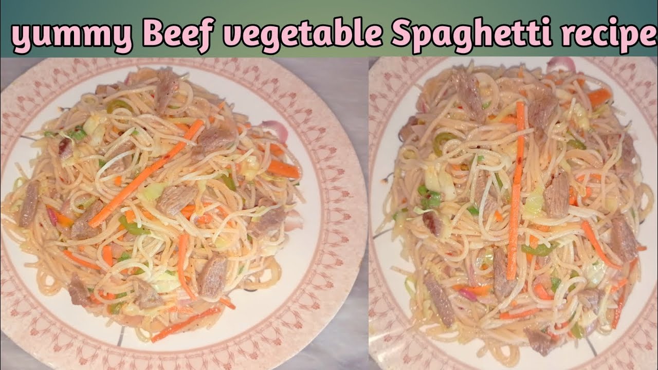 Beef Vegetable Spaghetti recipe by Kainat Ansari / lunch box recipe / veg spaghetti || KAINAT ANSARI