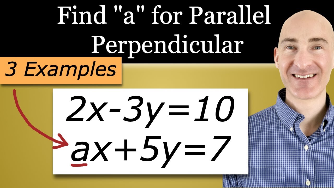 How to Determine ‘a’ for Parallel & Perpendicular Lines