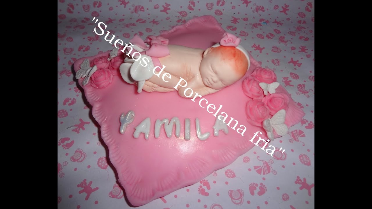 Como utilizar el molde del bebe -Bebe en almohadon  porcelana fria(parte 1)