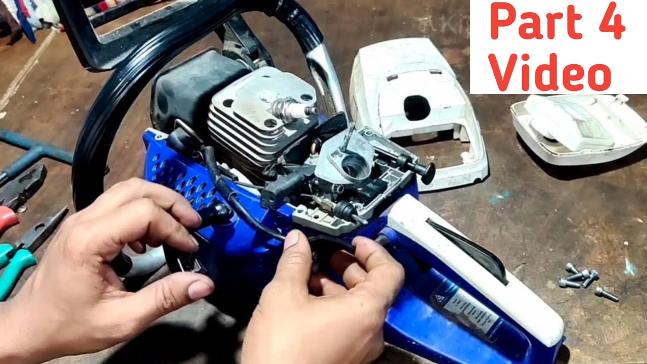 ChainSaw Machine Starting Problem | How To Repair ChainSaw | Wood Cutter Repairing
