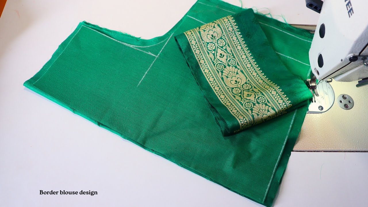 450rs Stitching Border blouse back neck design cutting and stitching |blouse designs