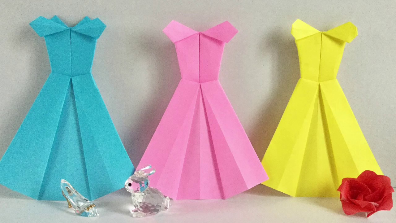 【折り紙】プリンセス達のドレス Princess dress