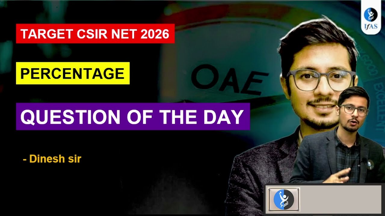 Question of the day | Percentage | CSIR NET2026