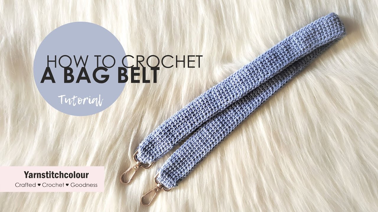 How to crochet BAG HANDLE/ BELT I Tunisian simple stitch I
