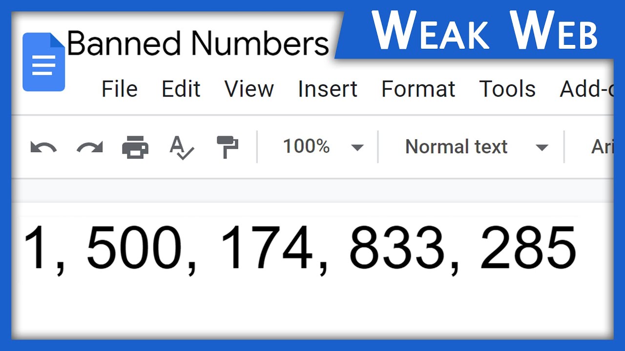 Why Google Drive Hates These Numbers