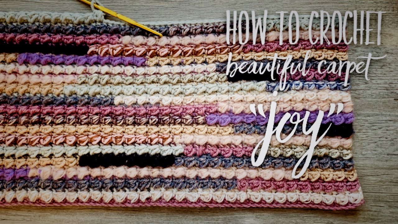 Вяжем ПОТРЯСАЮЩИЙ КОВЕР из ОСТАТКОВ ПРЯЖИ 💜🧡💛🤎 / МАСТЕР-КЛАСС! / HOW TO CROCHET BEAUTIFUL CARPET