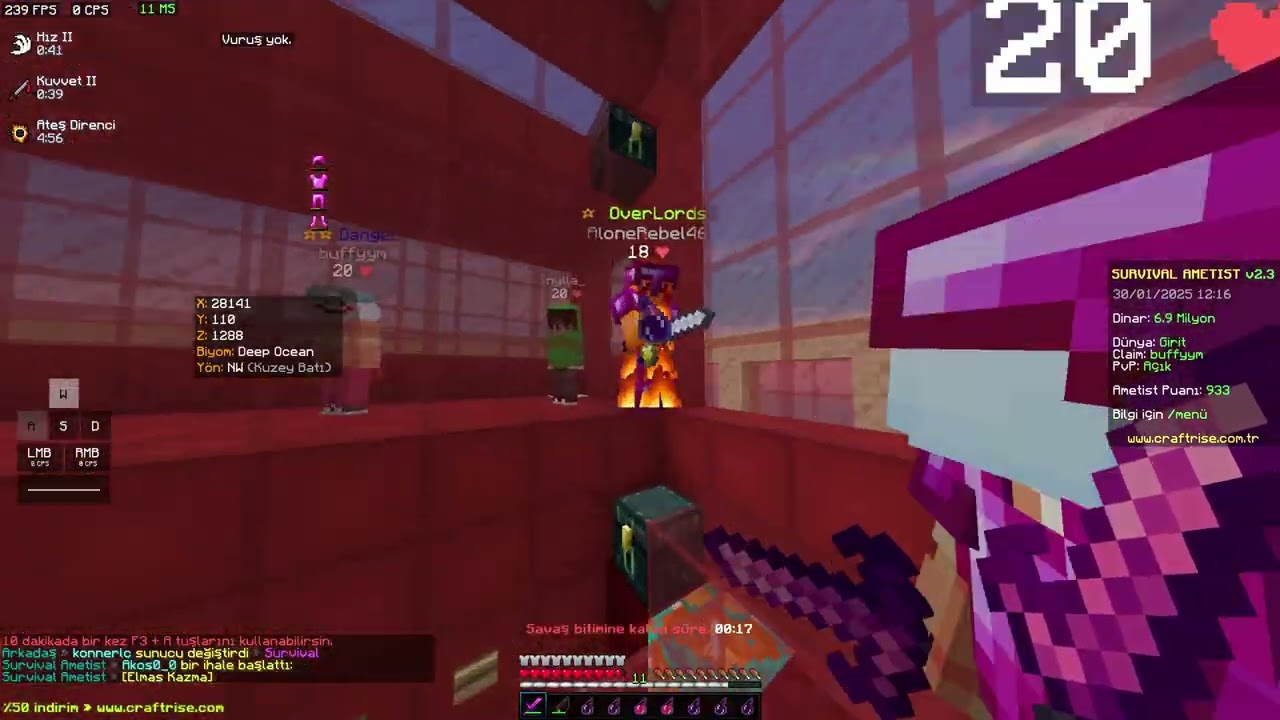 20X KRAL ZEHİR KESME / DUEL PVP / SURVİVAL AMETİST