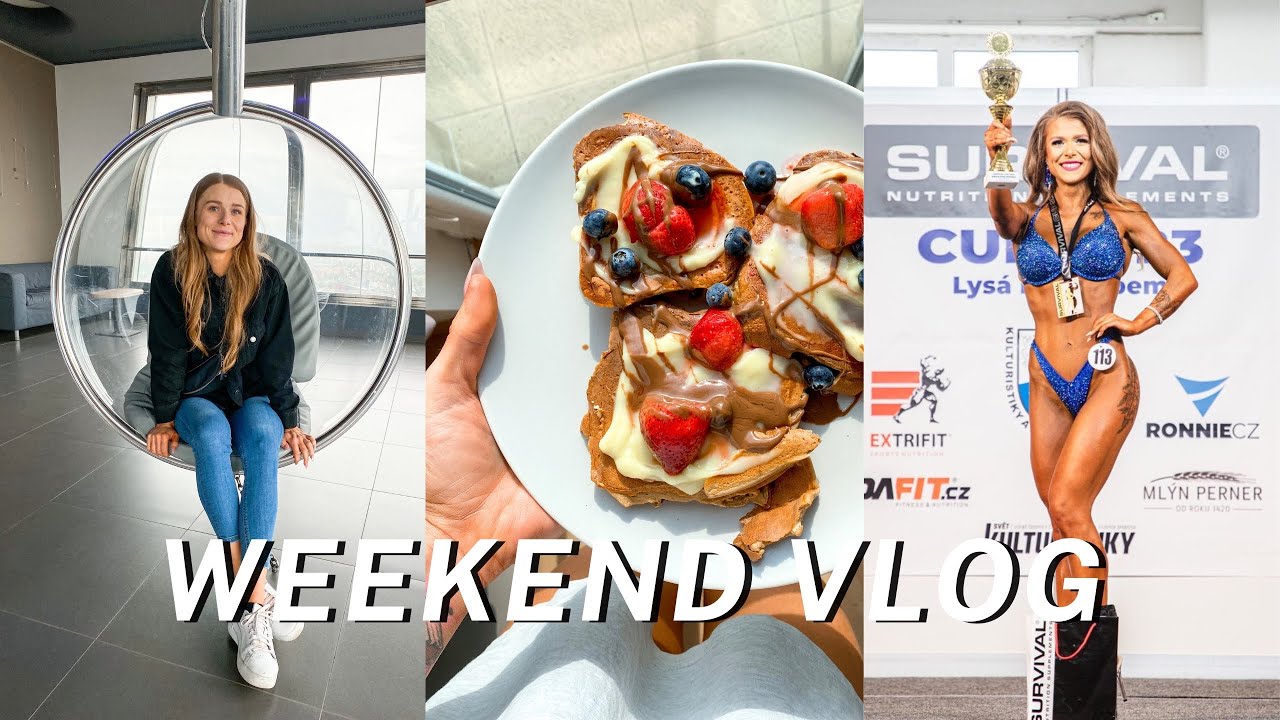 VÍKENDOVÝ VLOG - bikini fitness závody | Survival Cup 2023 | NUTREND haul | meal prep | výročí