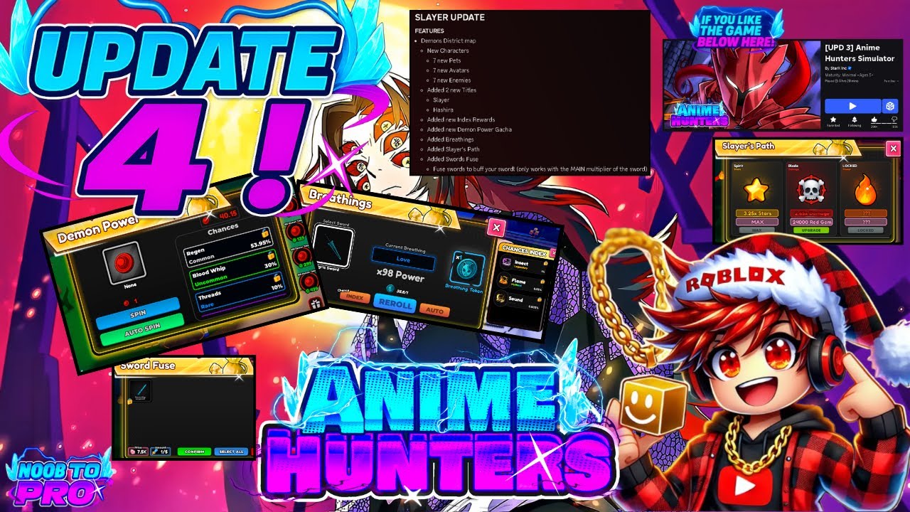 ⚔️ DEMON DISTRICT UPDATE! 🔥 Anime Hunters Simulator UPDATE 4 (Slayer Powers + Sword Fuse!)