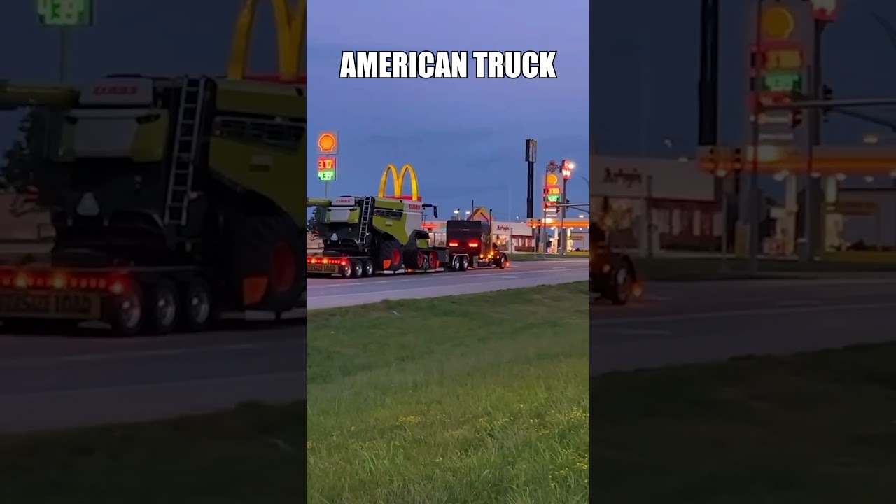 American Truck vs Japanese Truck: OVERSIZED LOAD #heavyhauling #oversized #jakebrake #truckdrivers