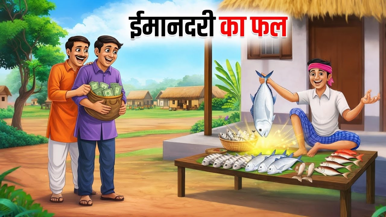 ईमानदारी का फल हिंदी कहानी !!! Imandari Ka  Phal Hindi Kahani