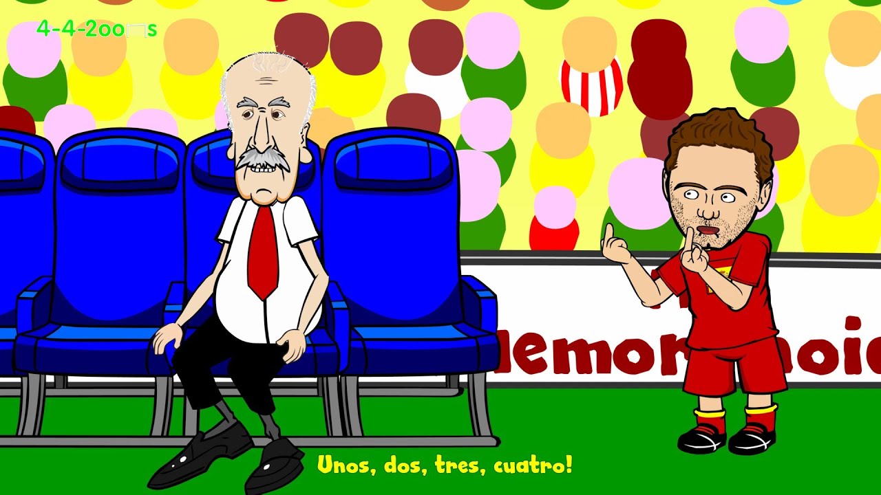 🇦🇺AUSTRALIA vs SPAIN 0-3🇪🇸 442oons (MATA SONG 2 World Cup Cartoon 23.6.14)