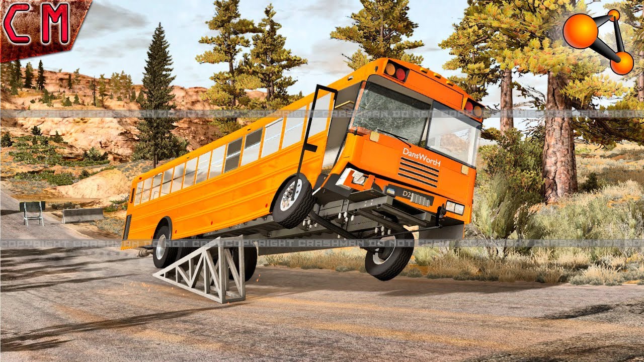 Swirling jump into the abyss (rollover, flip) BeamNG Drive