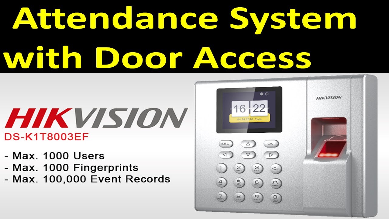Hikvision Attendance Biometric device Unboxing and Initial setup | Hikvision | DS K1T8003EF setup