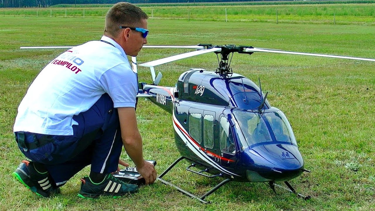 HUGE RC BELL-429 VARIO SCALE MODEL ELECTRIC HELICOPTER FLIGHT DEMONSTRATION