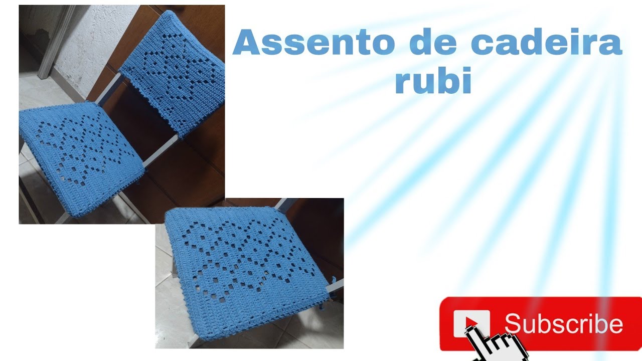 Capa para cadeira em crochê (Assento de cadeira RUBI)  PARTE 1/2 @samilacrochê
