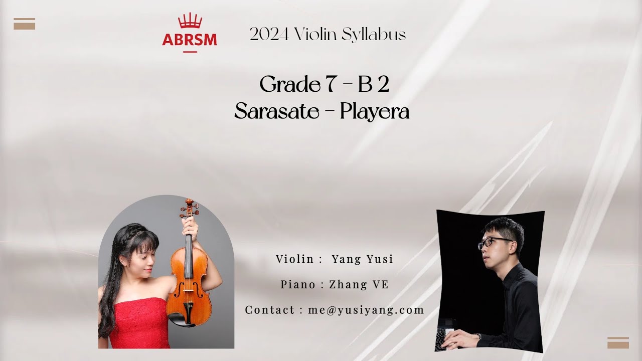 ABRSM Violin 2024 Grade 7 B2｜英國皇家音樂考試小提琴7級B2曲目示範｜Playera