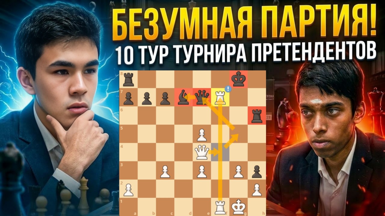 Безумная Партия! 10-й Тур Турнира Претендентов 2026! Синдаров vs Прагг!