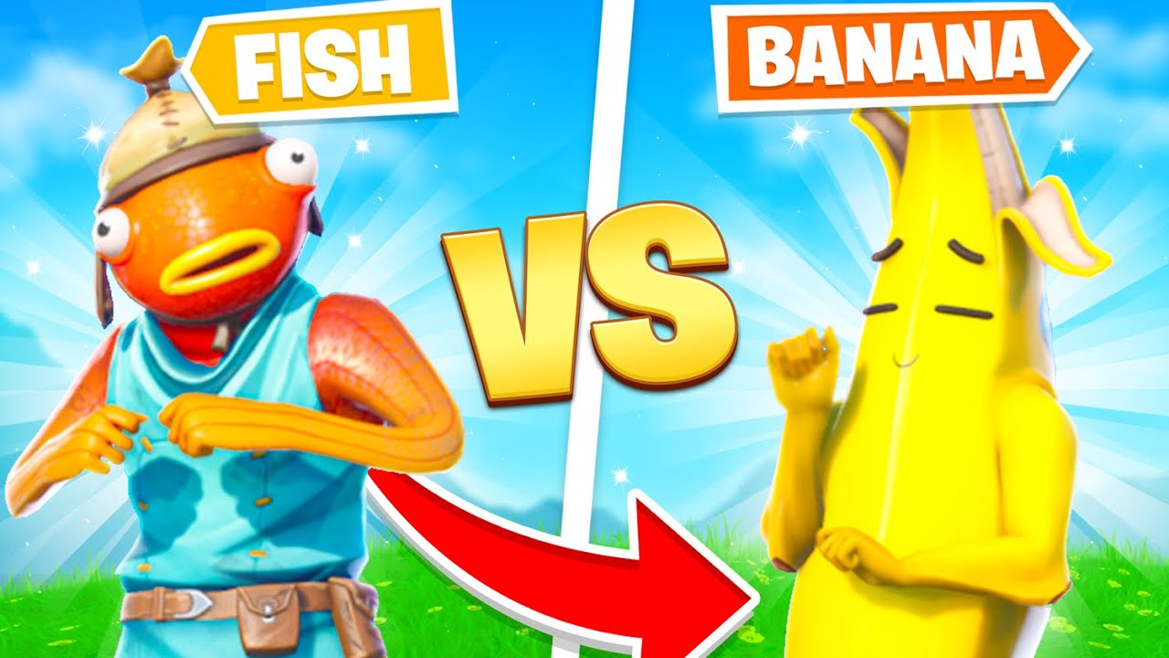 the BANANA vs FISHY FORTNITE FASHION SHOW!
