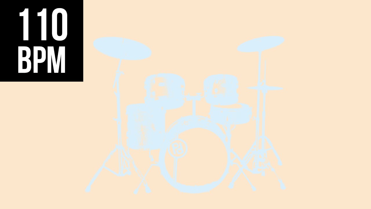 110 bpm vintage shuffle ridebell groove rock drums  for playing, jamming, practicing or composing.