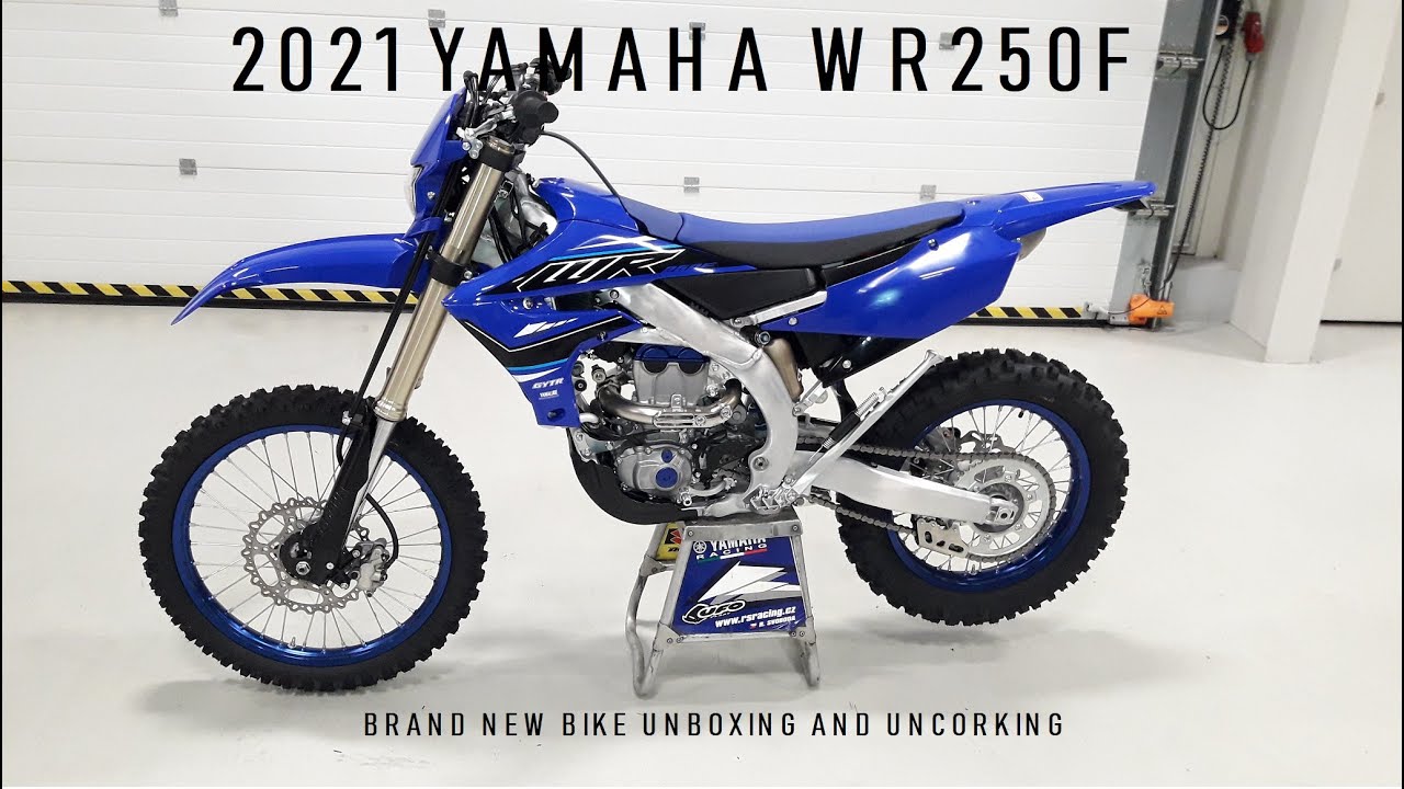 2021 YAMAHA WR250F new bike UNCORKING!