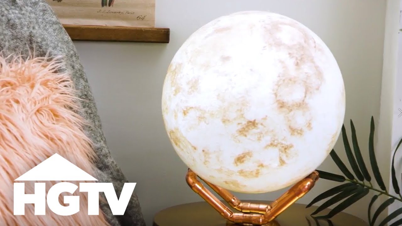 Easy DIY Moon Lamp | HGTV