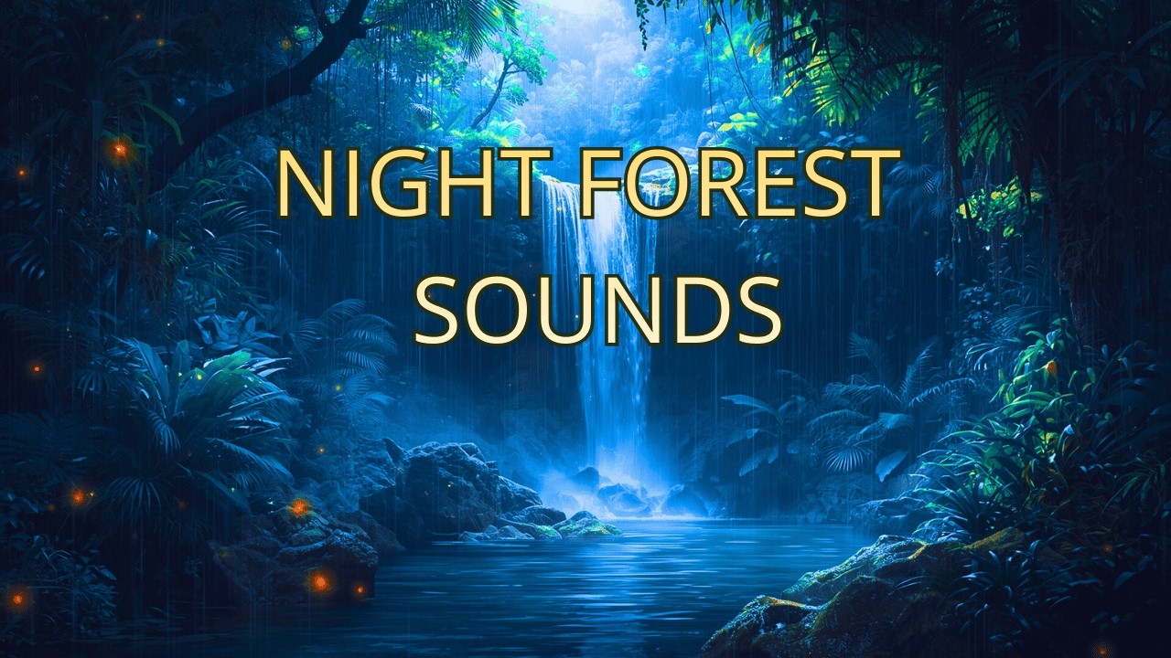 Night Forest Sounds 🌲 Nature ASMR for Sleep, Rain & Water Ambience
